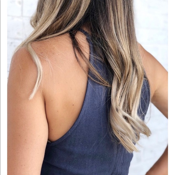 Ruthie Grace Twist Romper in Navy | NWT - Picture 3 of 4